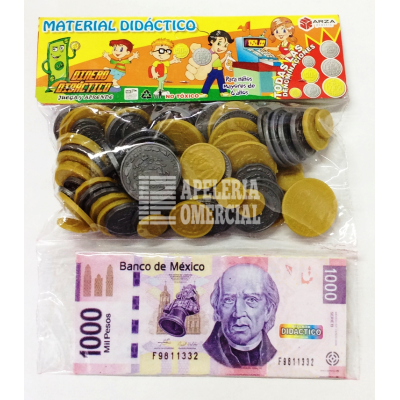 MERCERIA DINERO DIDACTICO 160 PZ. MONEDA+BILLETE